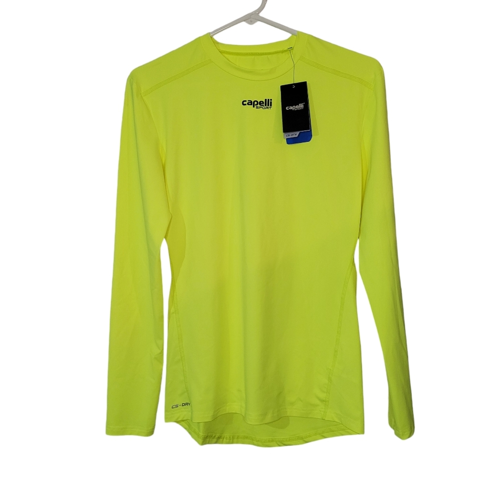 Capelli‎ sport men long sleeve performance top yellow size medium